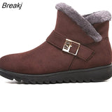 Boots Women Warm Plush Snow Boots for Women Ankle Botas Mujer Zipper No-slip Loafers Ladies Casual Comfort botas