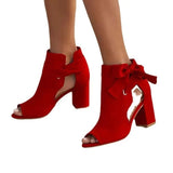 Heels Sandals Women's Summer New 2023 Korean Fashion Female Retro Peep Toe Chunky Heel Lace Up Pumps Ladies Rome
