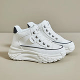 New High Top Cotton Sneakers Fashion Plush Warm Sports Dad's Shoes Color Matching Casual Running Platform Vulcanize