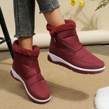 Winter Down Waterproof Snow Boots Women Warm Thick Plush Ankle Booties Woman Non Slip Thick Bottom Cotton Shoes