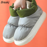 Fur Slippers Women Plush Warm House Slippers Slip on Flat Soft Casual Shoes Slides Couple Cotton Indoor Home Floor