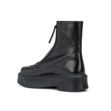 Women's Ankle Boots Punk Style Platform Shoes Front Zipper Genuine Leather Motorcycle Boots Designer Thick Bottom Western