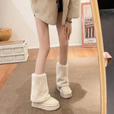 Breakj Artificial Short Wool Suede Boots Boots Thick Heel Bottom A Rubber Snow Boots Heel