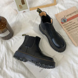 Martin Boots Girls College British Style 2024 New Retro Thick Soles Heightened Chelsea Motorcycle