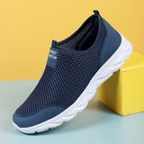 Sneakers Men Summer Running Shoes Breathable Mesh Lightweight Walking Casual Shoes Slip-On Men's Driving Zapatillas