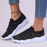 Lightweight Slip On Platform Sneakers Women Fashion Colorful Knitted Sock Shoes Woman Casual Running Walking Shoes