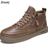 Men's Boots Winter Cotton Shoes High-top Fashion Casual Shoes Trend Boots Flat Shoes Korean Version Tooling Shoes