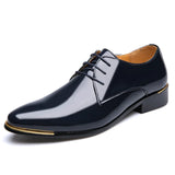 Men Dress Shoes Patent Leather Men's Formal Shoes Luxury Fashion Groom Wedding Shoe Male Oxford Shoes Plus Size