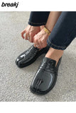Split Toe Flats Shoes Women Slip On Casual Loafer Chunky Heel British Oxford Shoes 2023 Autumn Footwear Zapatos De