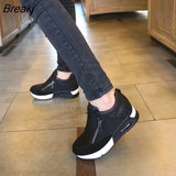 New Women Casual Shoes Height Increasing Breathable Women Sneakers Flats Trainers Shoes Platform On