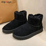 Snow Boots Fur Ladies Boots Tube Thickened Cotton Warm Fur Shoes Student Women Winter Short Boots Cotton shoes women