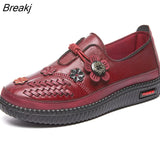 Fur Moccasins Women Sport Sneaker for Elderly Female Soft Warm Comfortable Loafers Size
