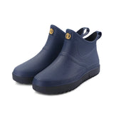 Fashion Men and Women Waterproof Short Rain Boots Non-slip Kitchen Water Shoes Thick-soled Fishing Rubber Shoes Size