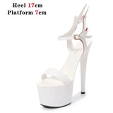 Stripper Heels Women Shoes Sexy Show Sandals Party Club Platform Stiletto High-heeled Pole Dance Prom Dress Shoes