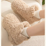 Boots Women 2023 Winter Thick Plush Warm Ankle Boots Thick Botttom Women's Snow Boots Shoes Indoor Outdoor Home