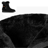 Warm Women Boots Thick Plush Snow Boots Women Zipper Comfortable Outdoor Fur Crystal Ankle Boots 2024 Casual Cotton