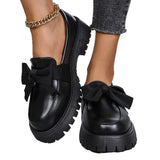 Breakj Shoes Women 2025 Spring And Autumn New Round Head British Wind Singles Women's Size One-Legged Little Leather