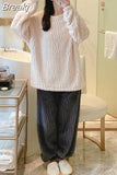 Women Winter Flannel Pajama woman pajamas Set Winter Warm Sleepwear Nightwear Female Larger Size Pijamas Suit Coral Fleece