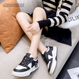 Shoes Women's Sneakers New Muffin Thick Bottom Khaki Black White Color Matching Fashion Women's Shoes Casual Sports
