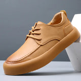 Men Casual Shoes lace up fashion Genuine Leather Board Shoes outdoor Shoes Zapatos Casuales Hombres handmade oxfords Men