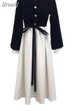 Autumn Black Velvet Midi Dress Woman Patchwork Long Sleeve Elegant Dress Slim Casual Korean Style Party Dress Female