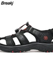 Leather Men Shoes Summer New Large Size Men's Sandals Men Sandals Fashion Sandals Slippers Big Size
