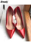 Shiny Women Pointy Toe Sexy Stiletto Pumps Fashion Designer Slip On 8cm 10cm 12cm High Heel Party Shoes QP148