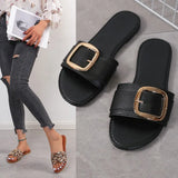 Breakj New Sandals 2025 Large Flat Bottom Fish Mouth Side Buckle Women's Cool