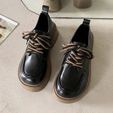 Shoes Ladies Oxfords Women's Clogs Platform Modis British Style Female Footwear Soft 2024 Leather Creepers Cute Cross