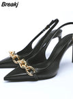 Party Shoe and Bag Set Sexy Heels Shallow Mouth Pointed Pumps Lace-Up Sandals Ladies Slip on Golden Crossdressers