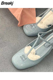 Sandals Women's 2023 Summer New Fashion Patent Leather Mary Jane Women's Shoes Shallow High Heel Single Sandalias
