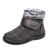 New Down Waterproof Winter Boots Women Anti Slip Thick Warm Plush Snow Boots Woman Leisure Rabbit Fur Cotton Padded