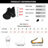 Black Chunky Sneakers for Women 2023 Spring Hidden Heels Platform Sports Shoes Woman Thick Sole Breathable Casual