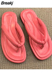 Flip Flops Beach Shoes Womens Slippers Outdoor Slides Candy Colors Fashion Pantofle Low Hawaiian Sabot Flat Luxury