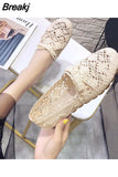 Women Mesh Breathable Bow Shoes Fisherman Shoes Woman Comfortable Flat Soft Bottom Women Peas Shoes Casual loafers