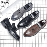 Size italian tassel business Formal Dress Men leather loafer formal dress flats designer office oxford shoes for men