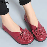 Women Flats 2020 New Fashion Ballet Shoes Moccasins Women Shoes Genuine Leather Loafers Non-slip Ladies Shoes Women Mom