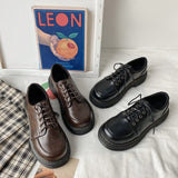 Children 2024 Spring New College Style Jk Uniforms Korean Version Of Online Celebrity Thick-Soled British Leather