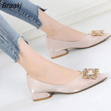 Office Lady Shoes Women Flats Pointed toe Brand Woman Boat Shoes Elegant Ladies Party Shoes Plus Size 42