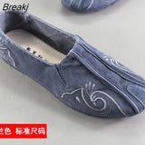 Summer New Style men's Singles Shoes Old Beijing Cloth Shoes Denim Canvas Shoes +Pure hand embroidered insole HOT