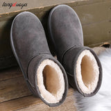 Womens Boots Winter Womens Ankle Boots Winter Shoes Women's Snow Boots Botas Mujer Warm Heightened Faux Suede Shoes