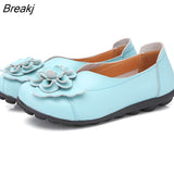 Women Flats 2022 New Fashion Ballet Shoes Moccasins Women Shoes Genuine Leather Loafers Non-slip Ladies Shoes Women Mom