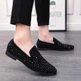 Men Loafers Leather Shoes For Man slip on Dress Shoes Elegant Shoe Fashion Men's Flats club party shoes men Zapatos
