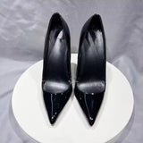 All BLack Patent Women Pointy Toe High Heels Slip On Stilettos OL Formal Dress Shoes Customize Pumps