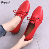 Big Size 2023 Spring Women Flats Shoes Women Genuine Leather Flats Ladies Shoes Female Cutout Slip on Ballet Flat