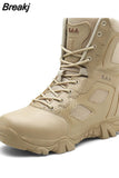 Men High Quality Brand Military Leather Boots Special Force Tactical Desert Combat Men's Boots Outdoor Shoes Ankle Boots