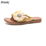 New Summer Fashion Elegant Women Slippers Flip Flops Bow Outdoor Sports Beach Comfortable Solid Color Sandals Women