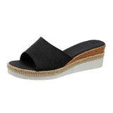 Casual Wedge Slippers for Women 2023 Summer Non Slip Platform Sandals Woman Open Toe Comfortable Female Slipper Plus