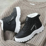 Winter Ladies Shoes Lace Up Women Sneakers Snow Ankle Boots Waterproof Warm Platform Botas Woman Footwear Botas De