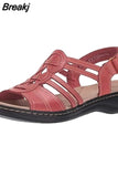 Size 43 Women New Flat Casual Open Toe Beach Sandals 2023 Women's Low Heel Shoes Wedges Woman Summer Footwear